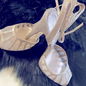 Sparkle heels champagne color